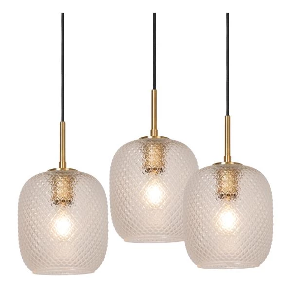 Lucide ALICENT - Pendant light - Ø 35 cm - 3xE27 - Matt Gold / Brass - detail 1